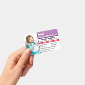 Noodidentificatie Allergie Foto Kind ID Badge (Handheld)