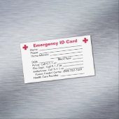 Noodidentiteitskaart Magnet Magnetisch Visitekaartje (Voorbeeld)