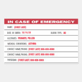 Noodinformatie voeg tekst toe Sticker (Voorkant)