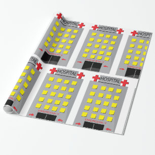 Noodingang ziekenhuisgebouw cadeaupapier