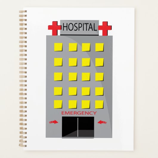 Noodingang ziekenhuisgebouw planner (Voorkant)
