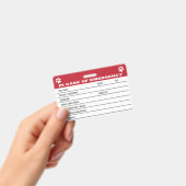 Noodkaart Medische Informatie Hond Badge (Handheld)