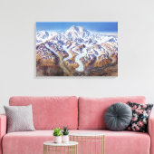  noodkaart voor het nationale park Denali Canvas Afdruk (Insitu (Woonkamer))