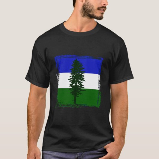 Noodkant Retro Cascadia Vlag T-shirt (Voorkant)