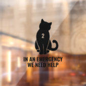 Noodkat-decal, we hebben hulp nodig bij huisdieren raamsticker (Vel 2)