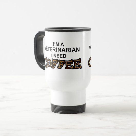 Noodkoffie - dierenarts reisbeker (Voorkant links)