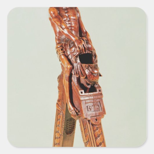 Noodkrakers in de vorm van een man vierkante sticker (Voorkant)