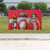 Noodkrakers in rode uniformen spandoek (Insitu)