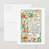  noodkreukelaar met Gold Tulips Feestdagenkaart (Voorkant / Achterkant)