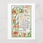  noodkreukelaar met Gold Tulips Feestdagenkaart (Voorkant)