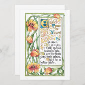 noodkreukelaar met Gold Tulips Feestdagenkaart (Voorkant / Achterkant)