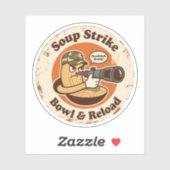  Noodle Bowl Combat Gamer Fun Sticker (Vel)