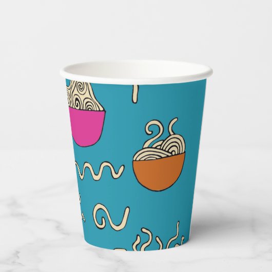 Noodle Bowl Papieren Bekers (Achterkant)