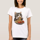 Noodle Cat, Spaghetti Cat T-shirt (Voorkant)