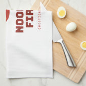 Noodle eerst, vragen later, grappige keukendoek theedoek (Quarter Fold)