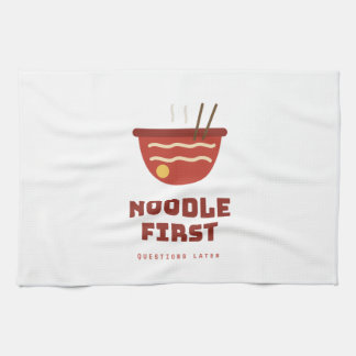 Noodle eerst, vragen later, grappige keukendoek theedoek