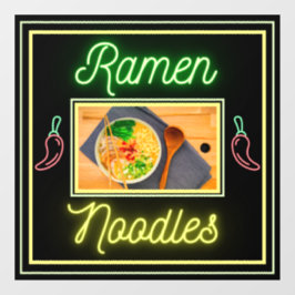 Noodle Restaurant Noodle Bowl Afbeelding Voorzijde Raamsticker