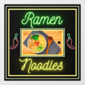 Noodle Restaurant Noodle Kom Foto Voorkant Raamsticker (Vel)