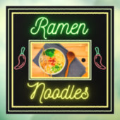 Noodle Restaurant Noodle Kom Foto Voorkant Raamsticker (Vel 3)