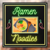 Noodle Restaurant Noodle Kom Foto Voorkant Raamsticker (Vel 2)