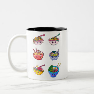 Noodle Shirt, Ramen Rice Sweater, Aziatische Food  Tweekleurige Koffiemok