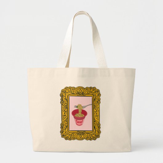 Noodle, stuur grappige noods grote tote bag (Voorkant)
