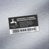 Noodleidingwatervoorziening - Zwart metaal Magnetisch Visitekaartje (Voorbeeld)