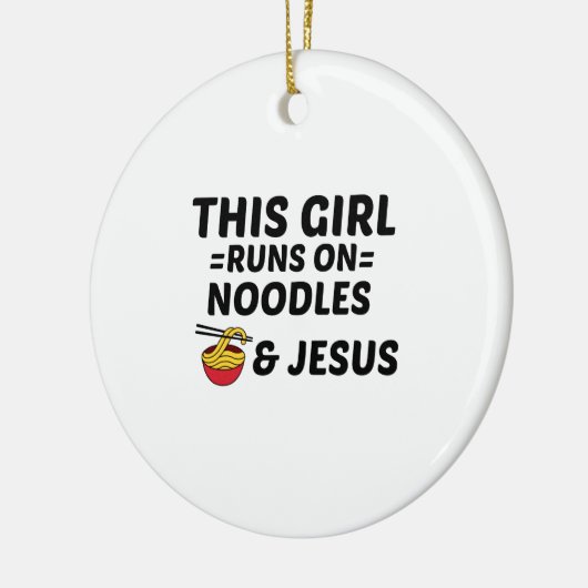 NOODLEN EN JESUS KERAMISCH ORNAMENT (Links)