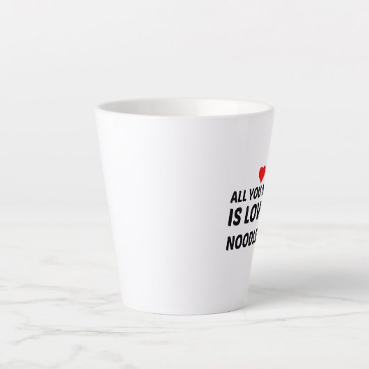 NOODLEN EN VERLIES LATTE MOK (Voorkant)