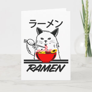 Noodles Anime Manga Funny Cute Japan Otaku Cat Kaart