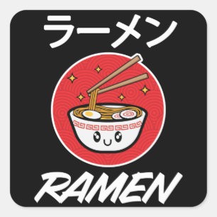 Noodles Anime Manga Funny Cute Japan Otaku Design Vierkante Sticker