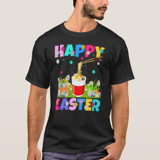 Noodles Happy Paast Bunny Cup Noodles Easter Sun T-shirt (Voorkant)