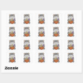 Noodles Japans Noodles Halloween Hippo Ramen Vierkante Sticker (Vel)
