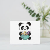 Noodles Japans Noodles Halloween Panda Ramen Briefkaart (Staand voorkant)