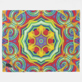 Noodles Kaleidoscope Fleece Blanket (Voorkant (Horizontaal))