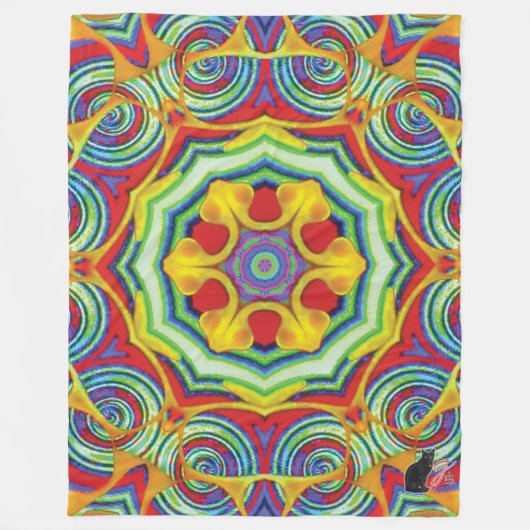Noodles Kaleidoscope Fleece Blanket Deken (Voorkant)