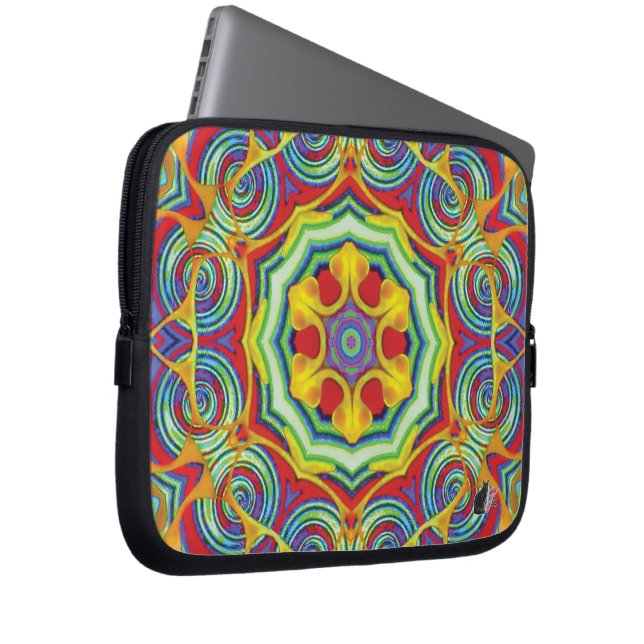 Noodles Kaleidoscope-laptophoes Laptop Sleeve (Voorkant Rechts)