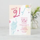 Noodles Kids Verjaardag uitnodiging (Staand voorkant)