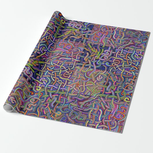 Noodles Maze Design Cadeaupapier (Uitgerold)