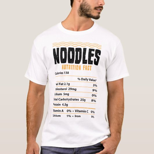 Noodles Nutrition Fact - Noodles T-shirt (Voorkant)