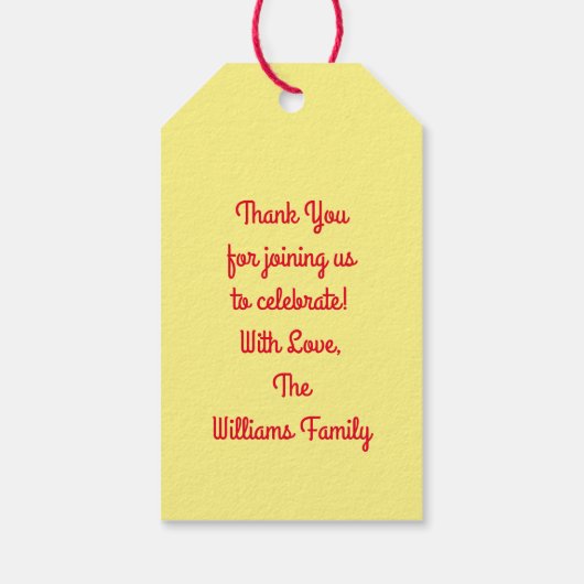 Noodles Pasta Kind 1e verjaardag Italiaanse Cadeaulabel (Achterkant)