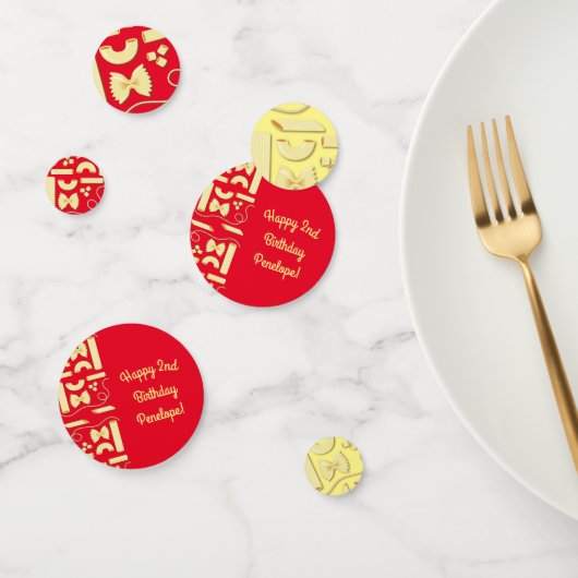 Noodles Pasta Kind 1e verjaardag Italiaanse Confetti (Groep)