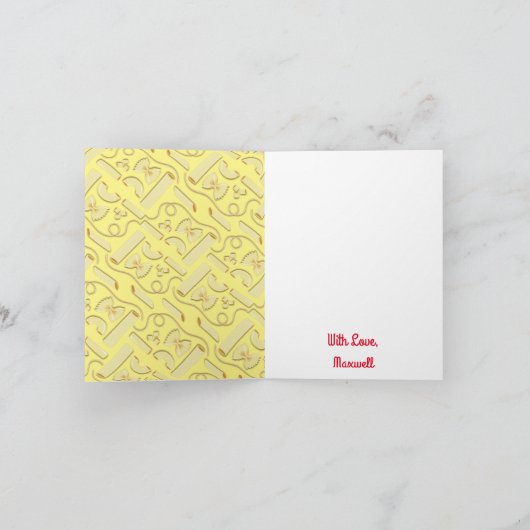 Noodles Pasta Kind 1e verjaardag Italiaanse Kaart (Binnen)