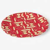 Noodles Pasta Kind 1e verjaardag Italiaanse Papieren Bordje (Gekanteld)