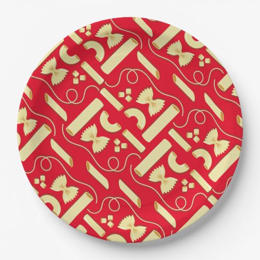 Noodles Pasta Kind 1e verjaardag Italiaanse Papieren Bordje (Voorkant)