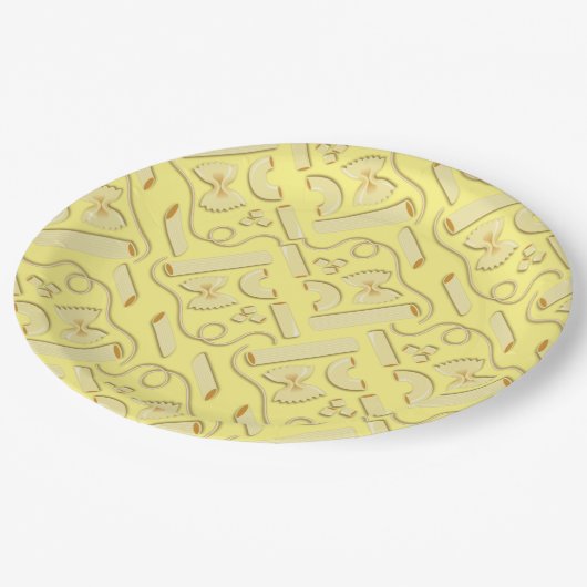 Noodles Pasta Kind 1e verjaardag Italiaanse Papieren Bordje (Gekanteld)