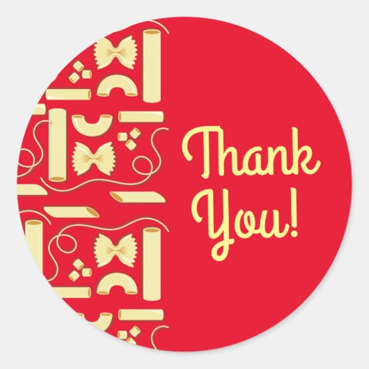 Noodles Pasta Kind 1e verjaardag Italiaanse Ronde Sticker (Voorkant)