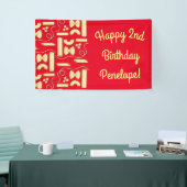 Noodles Pasta Kind 1e verjaardag Italiaanse Spandoek (Beurs)