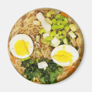 Noodles, Ramen Funny Soup Foto   Magneet