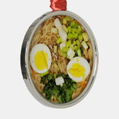 Noodles, Ramen Funny Soup FotoKerstmis Metalen Ornament (Rechts)